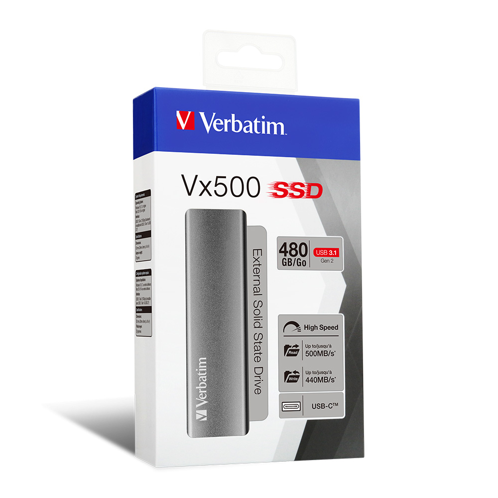 Внешний M.2 SSD диск Verbatim Vx500 External SSD 480 GB photo 3